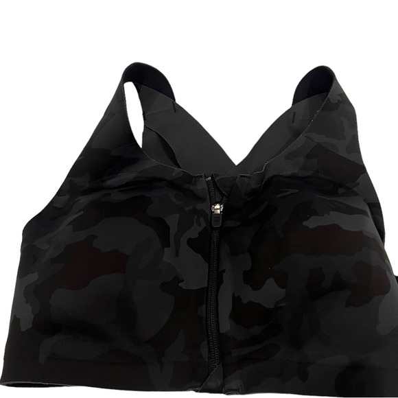 Lululemon Enlite Zip Font Sports Bra Weave Back Colour Camo Size 32E (DD) - Picture 2 of 4